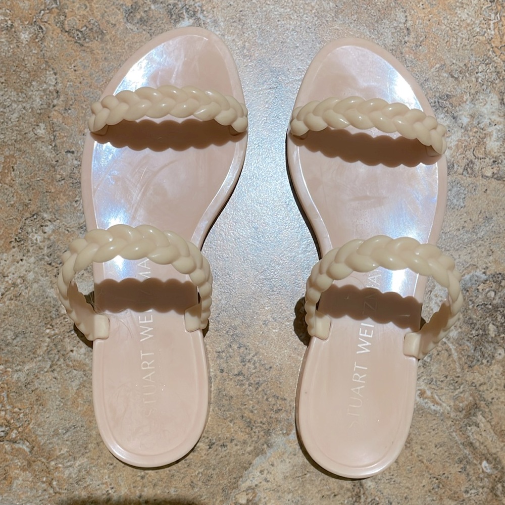 STUART WEITZMAN, Sawyer Braided Jelly Flat Sandals